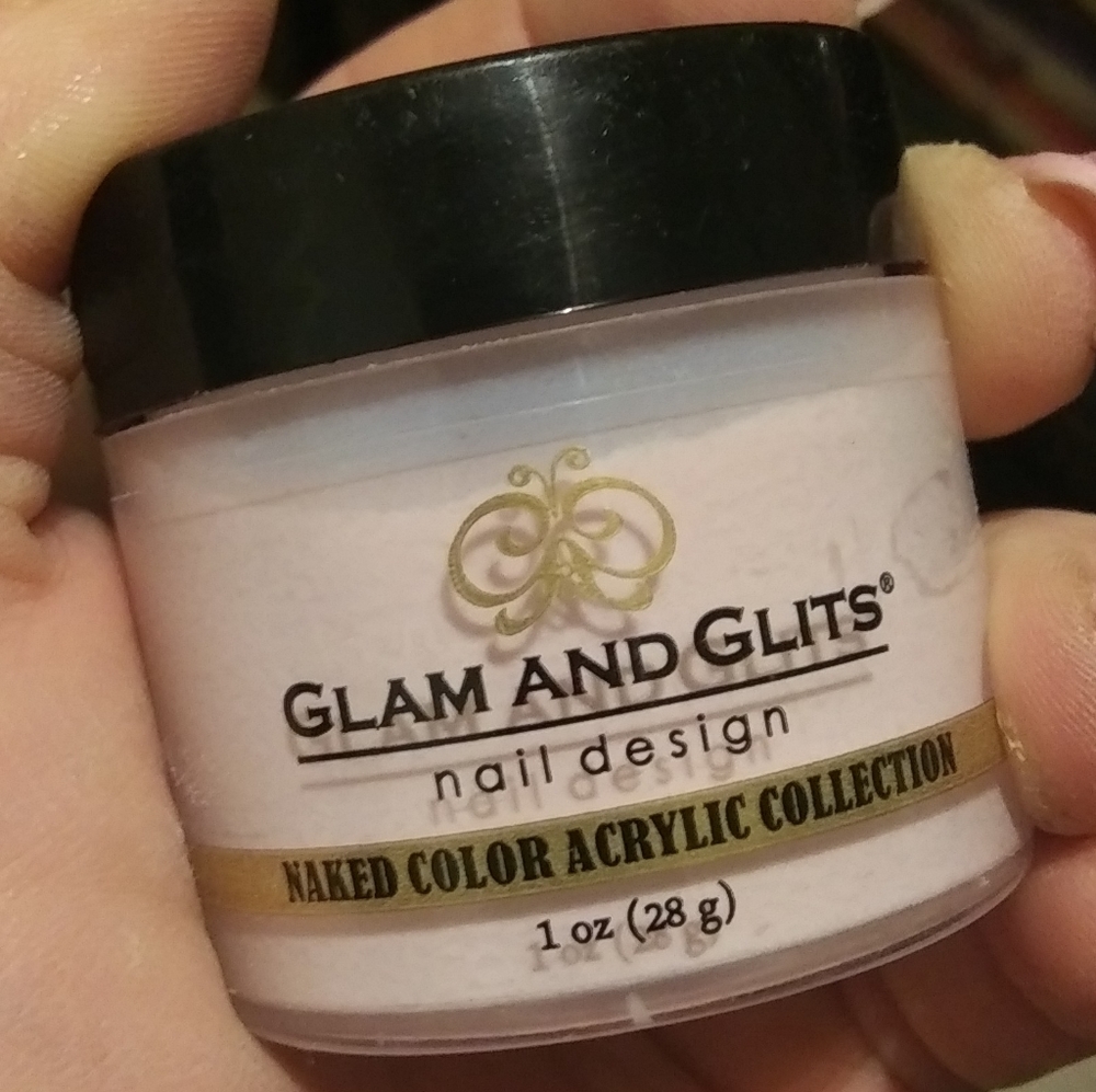 GLAM AND GLITS NAIL DESIGN NAKED COLOR ACRYLIC COL